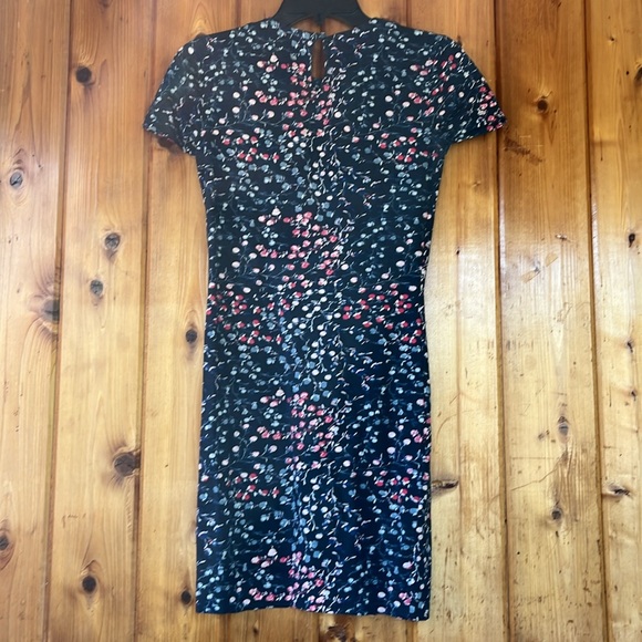 Blue Floral French Connection Body Con Dress Size 4 - Picture 6 of 6
